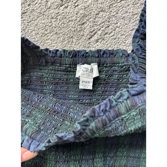 J. Crew Factory Tartan Plaid Midi Dress - Navy and Forest - Picture 4 of 6